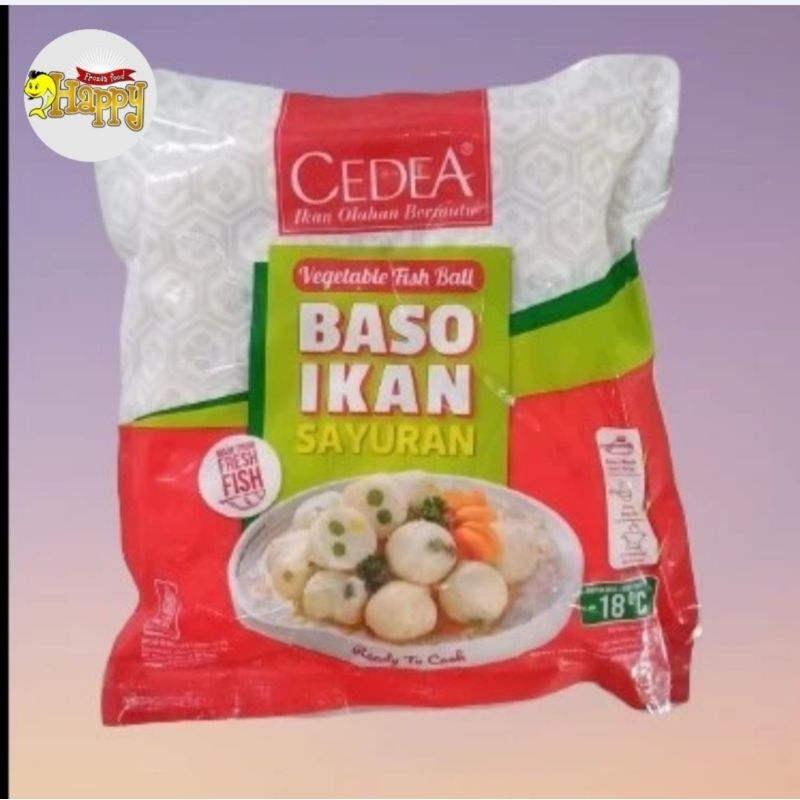 

Cedea Baso Ikan Sayuran/Vegetable Fish Ball Beku Frozen 500 gr