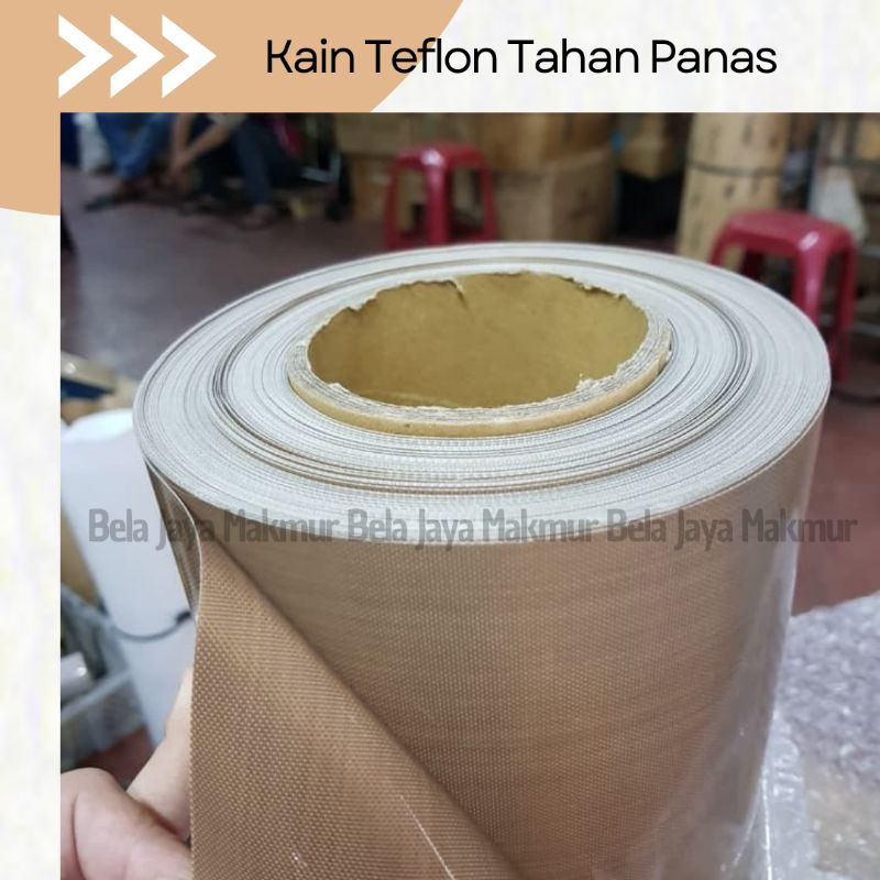 Kain Teflon Tahan Panas 1Roll/ Kertas Teflon Alas Press Mesin Sealer