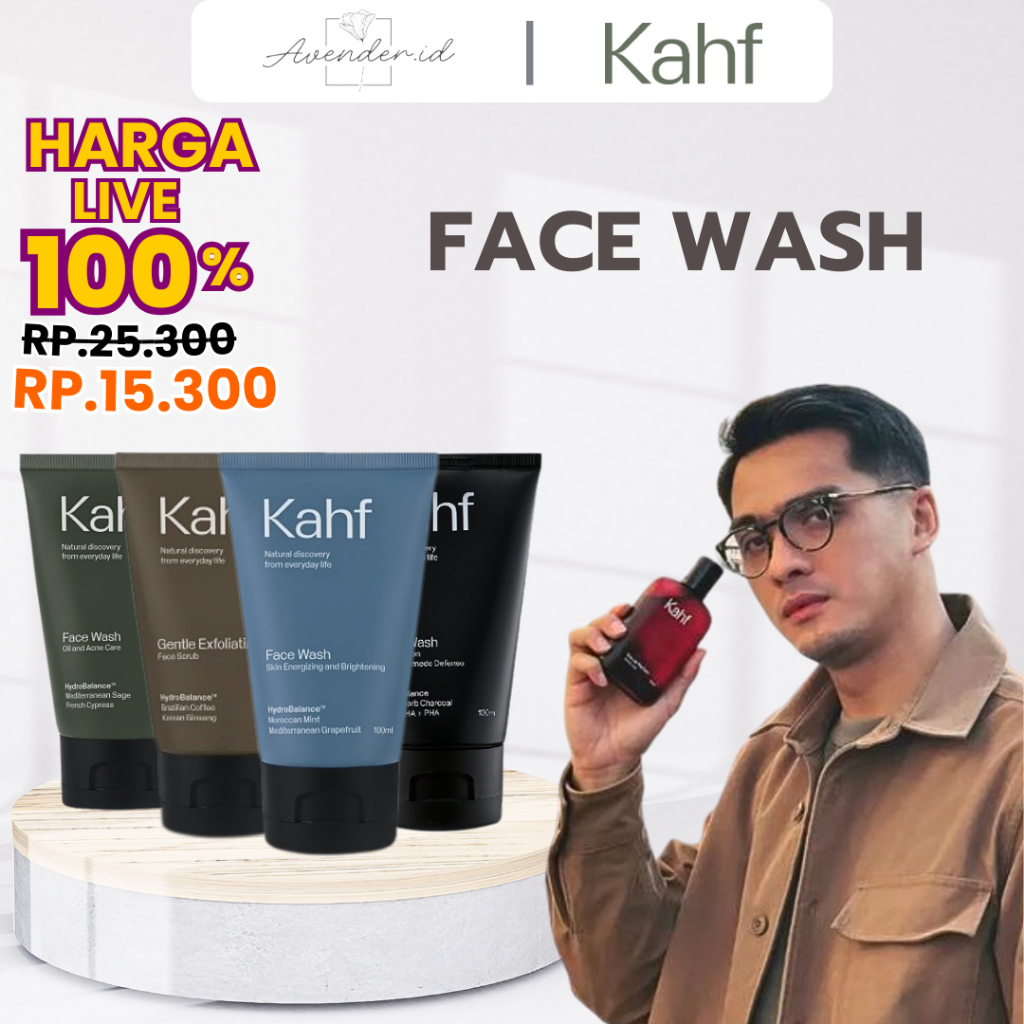 KAHF FACE WASH | Face Scrub | Sabun Wajah Pria | Pembersih Wajah