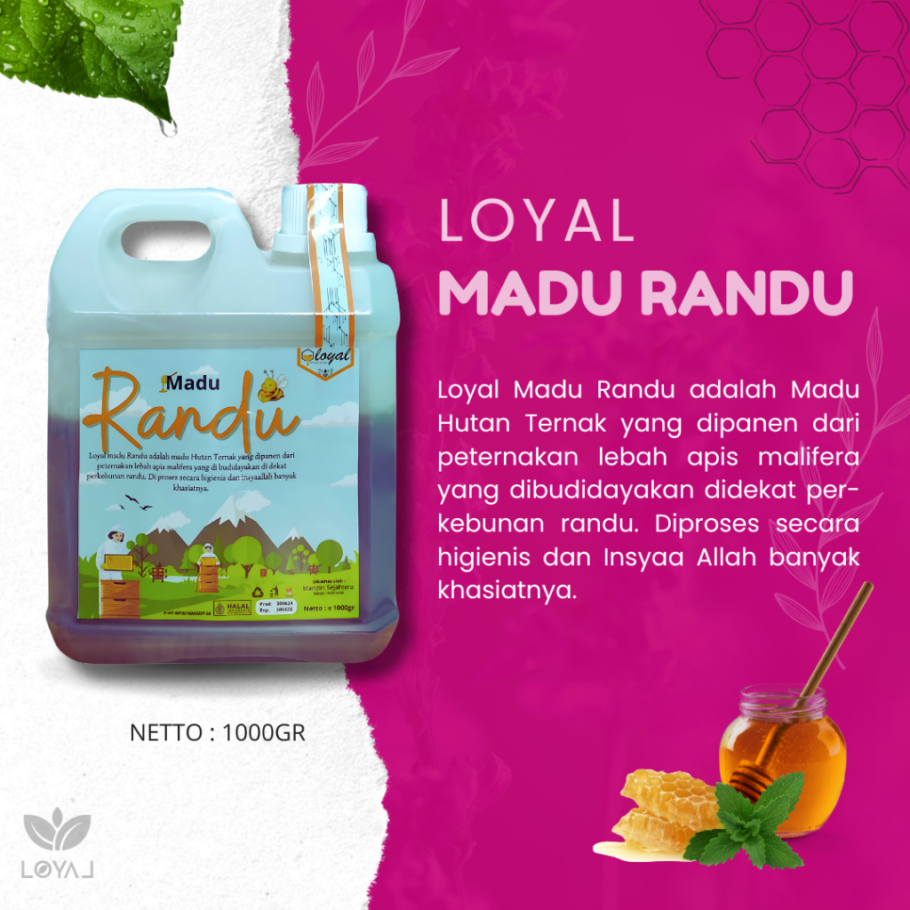 

Loyal Madu Randu - Madu Hutan Asli 1kg
