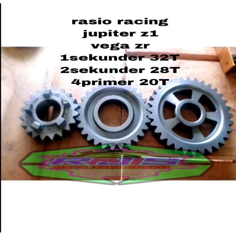 rasio racing jupiter z1/vega zr paket hemat.. gigi 1sekunder 32T, 2sekunder 28T, 4primer 20T