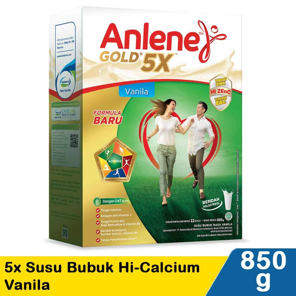 

Anlene Gold 5x Susu Bubuk Hi-Calcium Vanila 850G