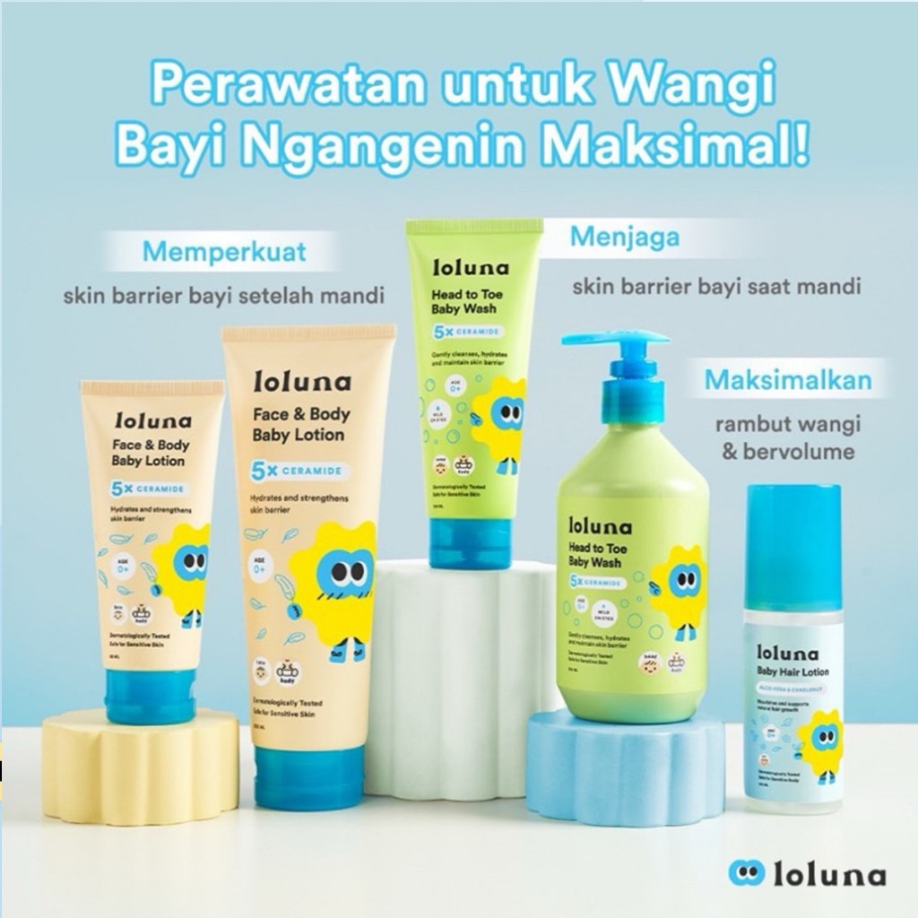 Loluna Series- Sabun Mandi bayi & Cream Wajah Bayi