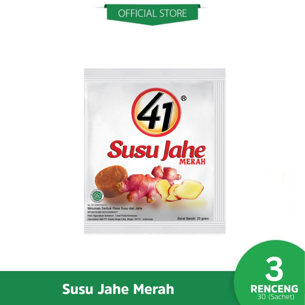 

Paket Susu Jahe Merah 41 - (3 rcg)