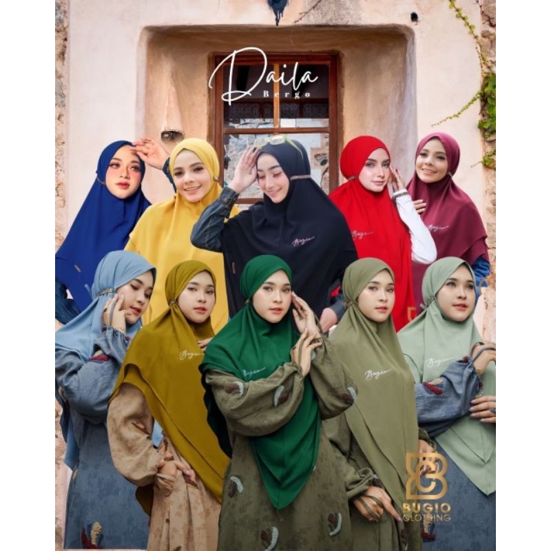 [BUGIO CLOTHING] KHIMAR ANAK  HIJAB SYARI " DAILA BERGO " By Bugio Clothing