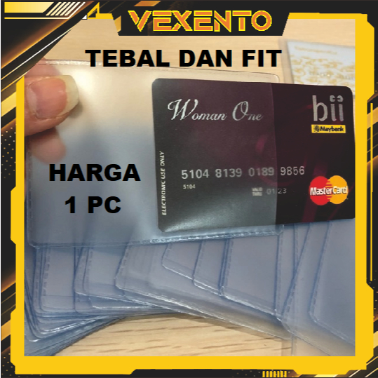 

Plastik Pelindung Kartu etoll idcard ATM SIM KTP nametag Tebal by Vexento