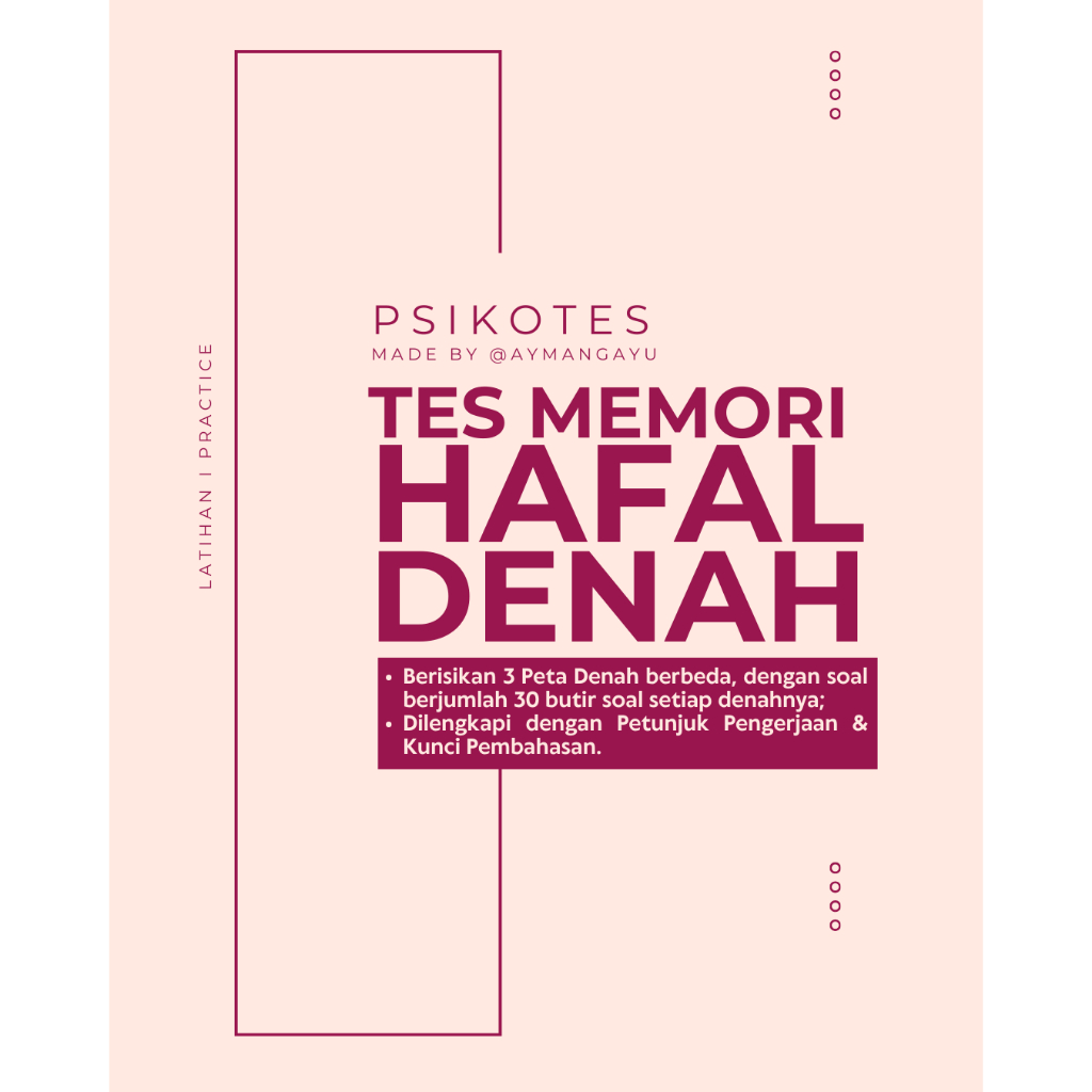 

LEMBAR LATIHAN TES MEMORI HAFAL TIGA DENAH (A4)