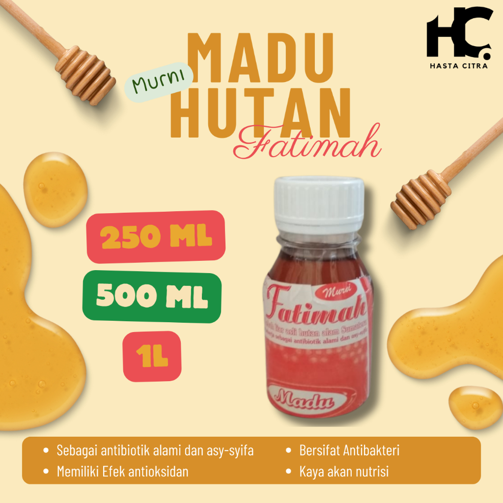 

Madu Hutan Murni Fatimah 250mL 500mL 1L