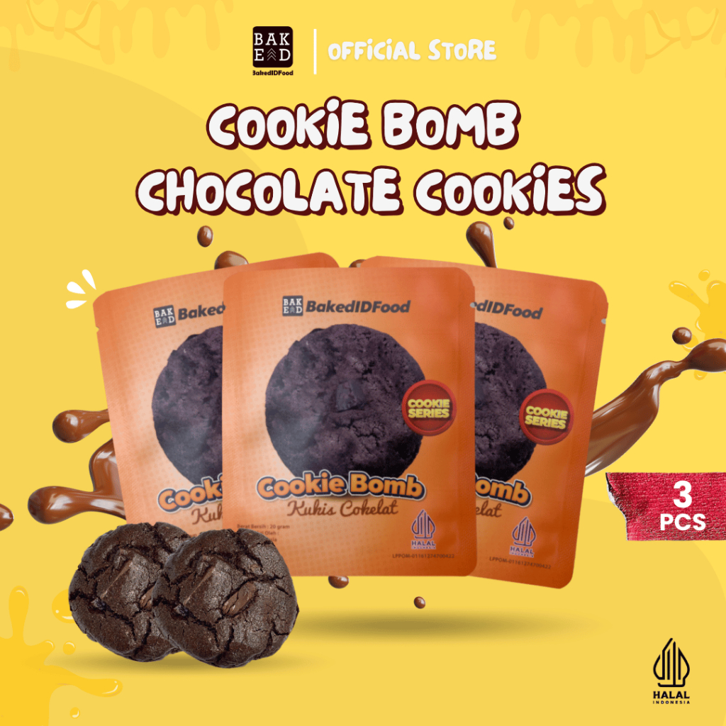 

Cookie Bomb Chocolate Cookies - Isi 3 Pack