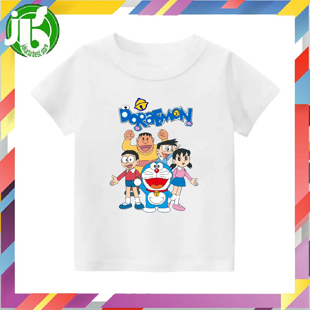 Baju Kaos Karakter Kartun Anak Laki laki Perempuan Cowok Cewek Balita NOBITA DAN TEMAN