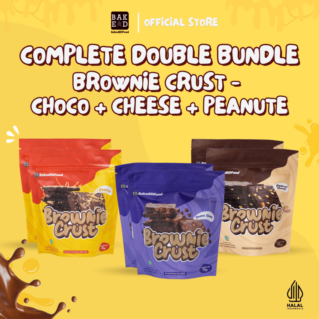 

Complite Double Bundle Brownie Crust - Choco + Cheese + Peanute