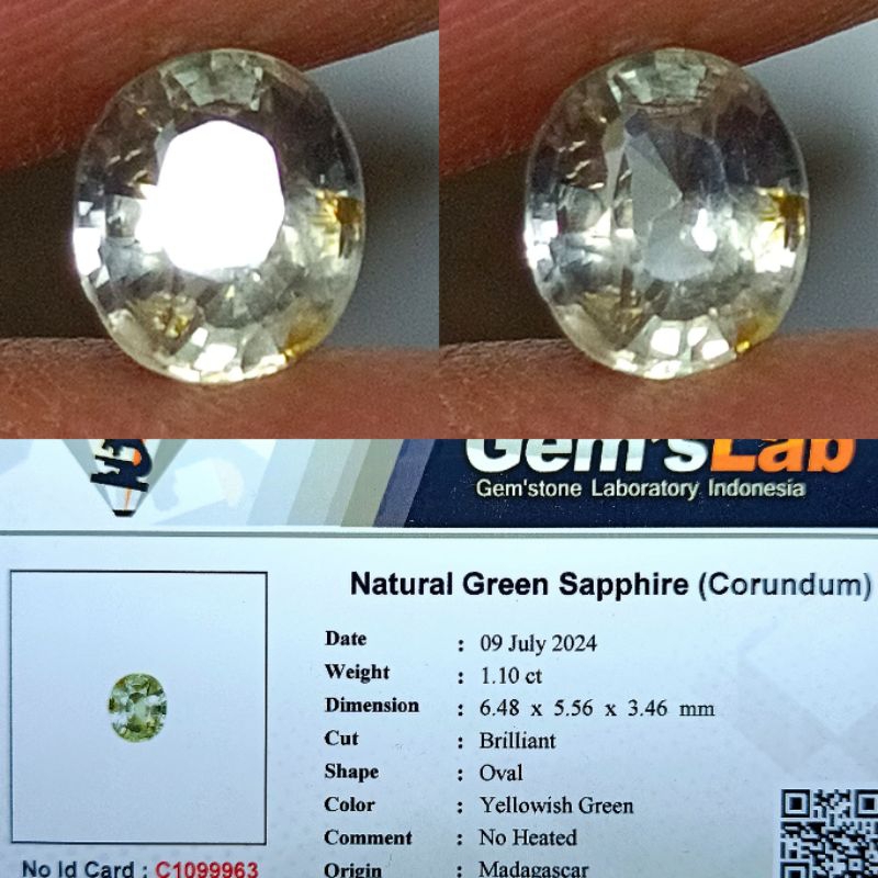 NATURAL GREEN SAPPHIRE NO HEATED MADAGASCAR