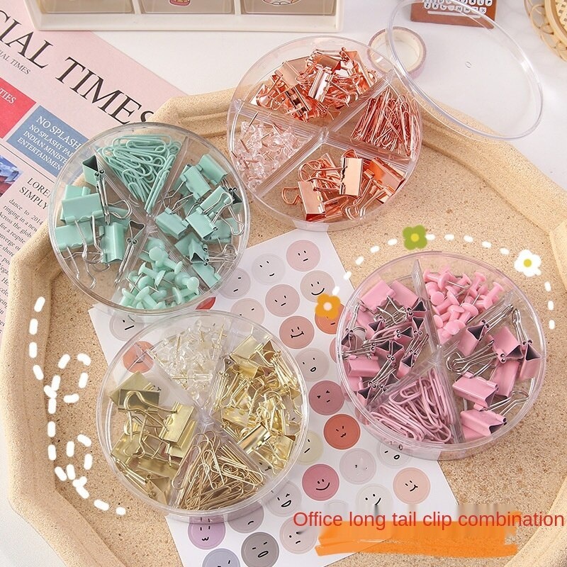 

Kombinasi Penjepit Kertas / Paper Clip Binder Clip and Push Pin Set