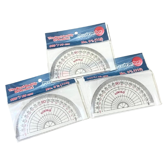 

[1 Buah / 1 Pcs] Busur Derajat 180 Derajat - 10 Cm - NIKIKO