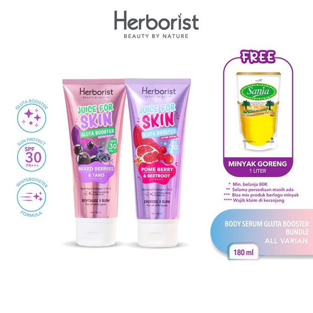Herborist Juice For Skin Gluta Booster Lotion Serum SPF 3 PA 18ml KODE R6E2