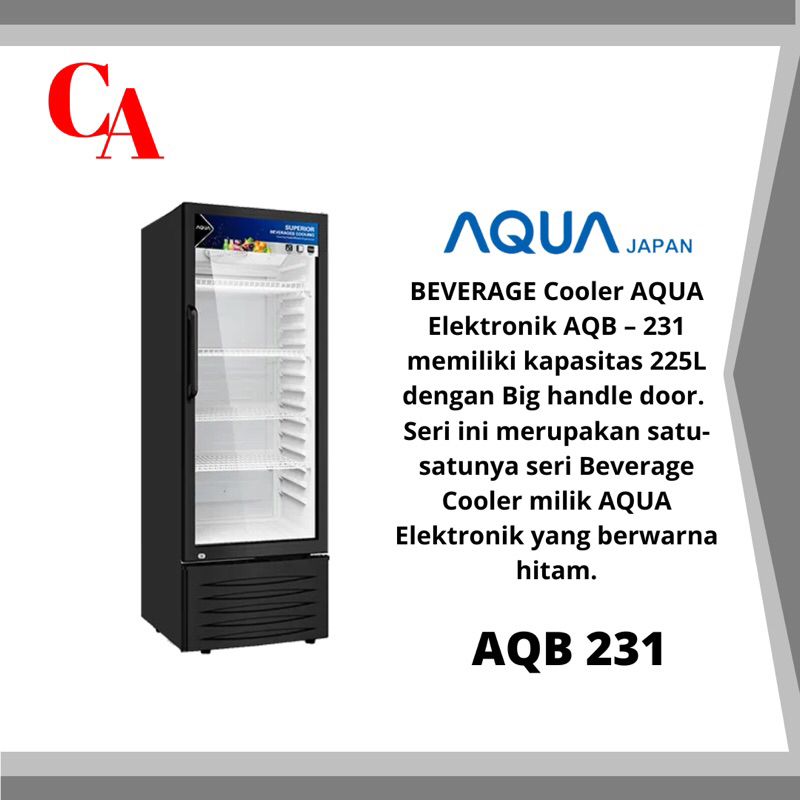 AQUA AQB-231 Showcase Beverage Cooler - Penyimpan Minuman Berpendingin Efisien