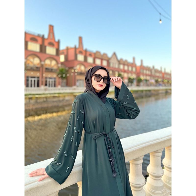 Abaya Khalisa fursan Cristal FREE BELT TASSEL abaya mewah abaya pesta