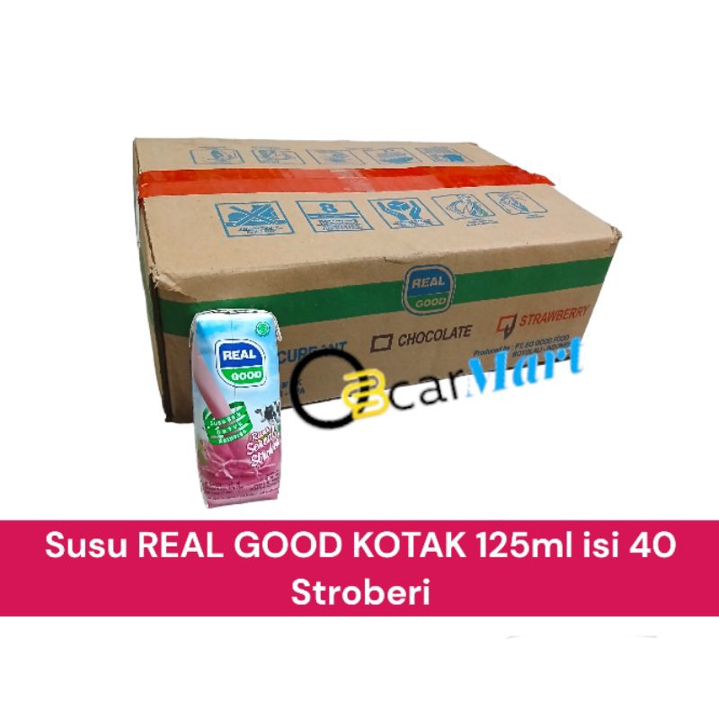 RB Susu UHT Kotak REAL GOOD 125ml 1 Dus isi 40 dari SO GOOD