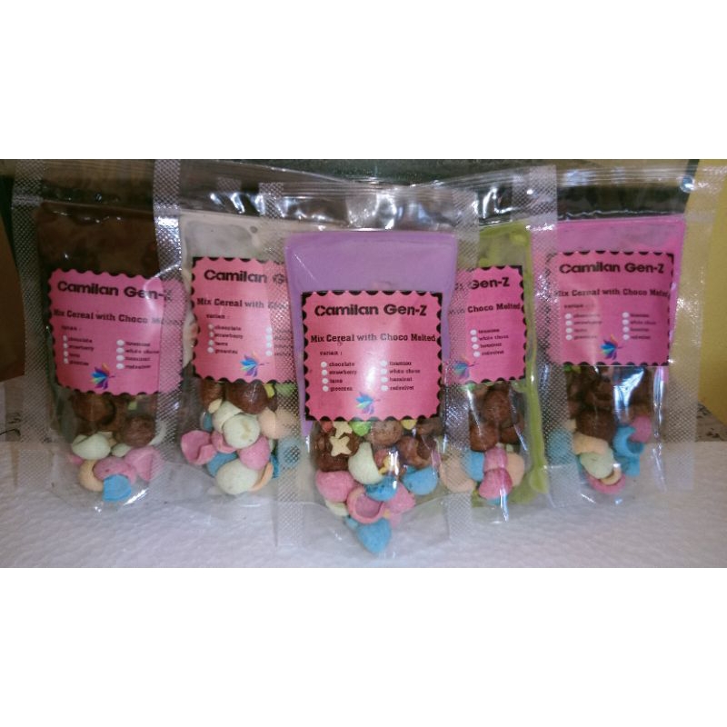 

(camilan Gen-Z) MIX CEREAL WITH CHOCO MELTED kemasan pouch 33gr