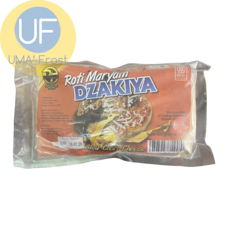 

DZAKIYA FOOD ROTI MARYAM CHOCO CHEESE 325GR