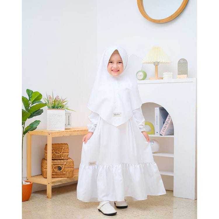 100% AMAN (CUCI GUDANG) TERMURAH GAMIS ANAK MANASIK HAJI USIA 5-12 TAHUN FREE SET HIJAB KATUN MIKRO