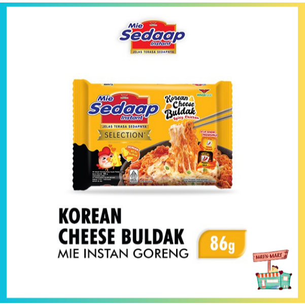

Sedaap Mie Instan Goreng Korean Cheese Buldak 86 gr