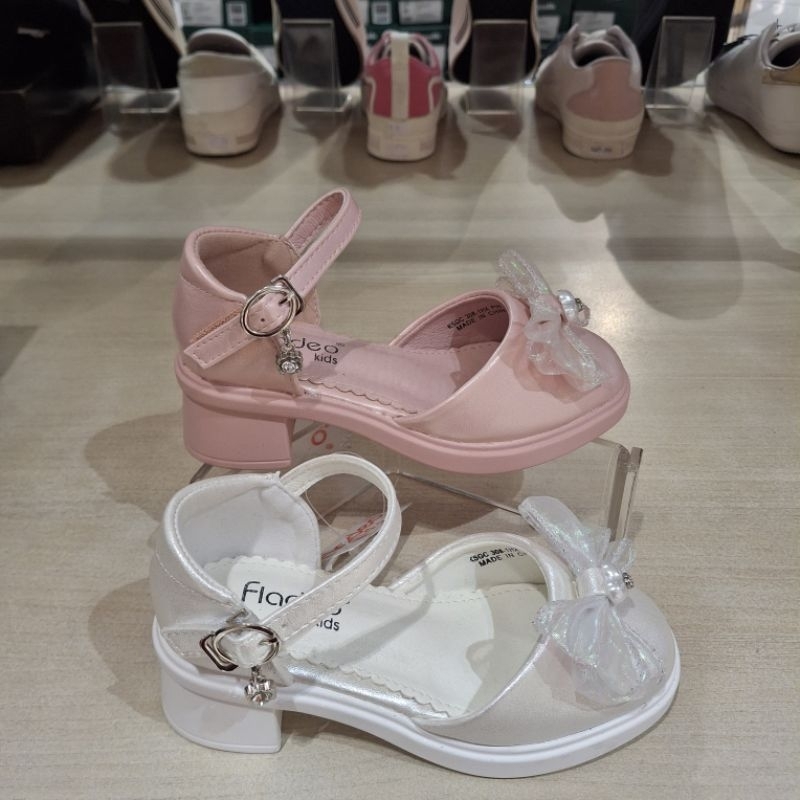 Fladeo kids new arrival sepatu sandal tali heels hak 3cm anak perempuan motif pita ringan empuk & or