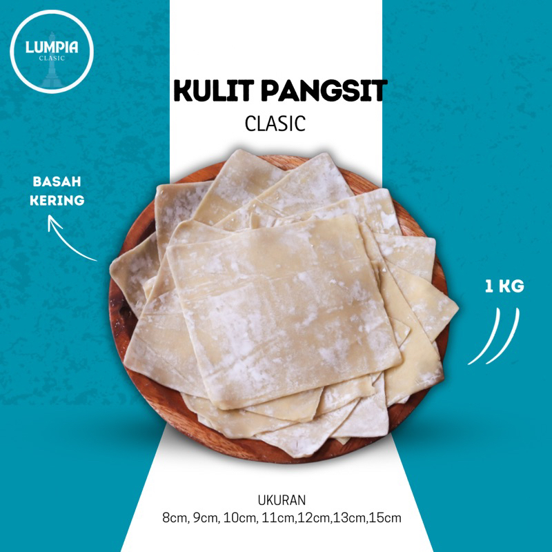 

KULIT PANGSIT PREMIUM | 1 Kg | Ukuran 8,9,10,11,12,13,14,15