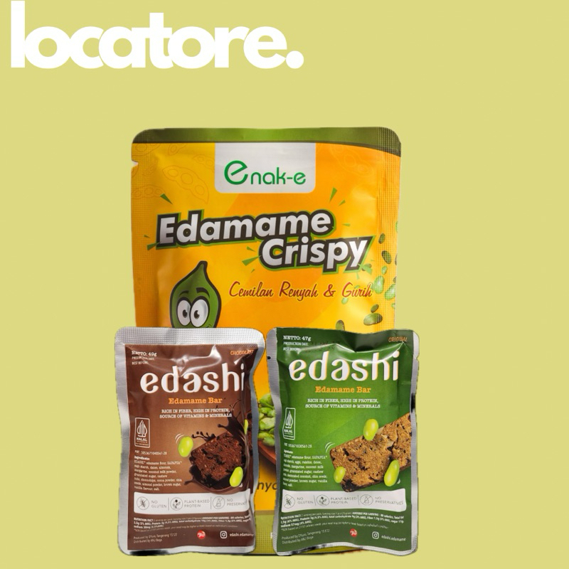 

Bundling 1 Edamame Crispy dan 2 Edamame Protein Bar