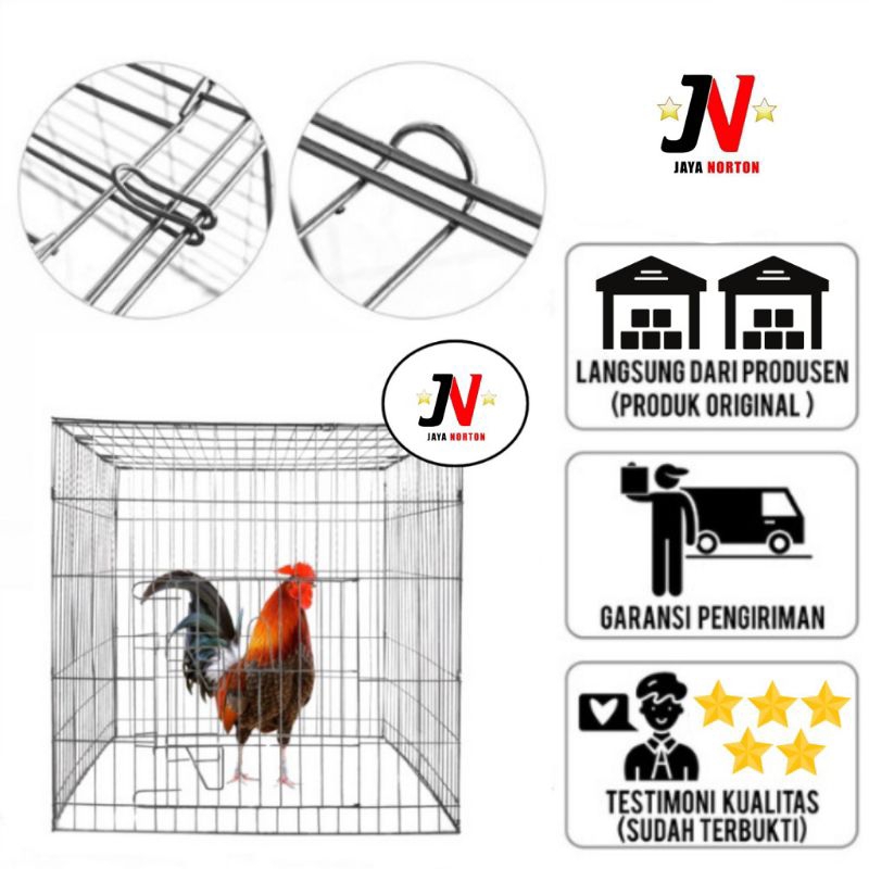 KANDANG GALVANIS / KURUNGAN AYAM GALVANIS KOTAK 80X80X80 CM GRADE A+