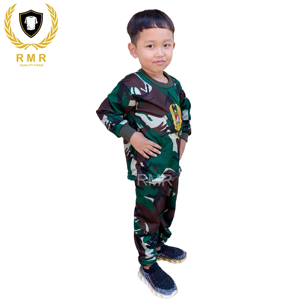 Berkualitas Setelan Baju Anak Tentara / Stelan Kaos Anak Tentara / Kaos Tentara Anak / Setelan Anak
