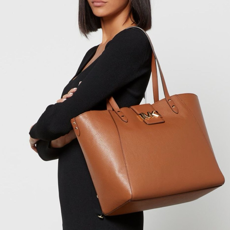 Original Michael Kors MK Karlie Large Tote Bag in Pebbled Leather