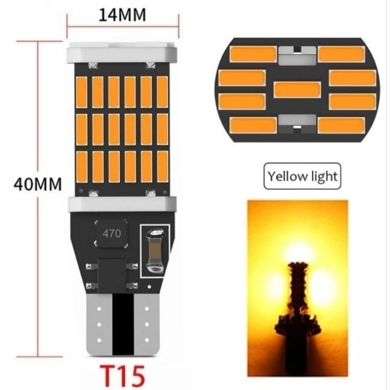 LAMPU SEIN DAJJAL 45 LED SEIN T10 MUNDUR DAJJAL SEMUA MOTOR