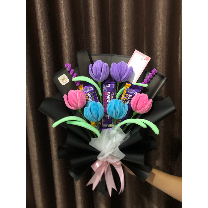 

buket coklat tulip hitam
