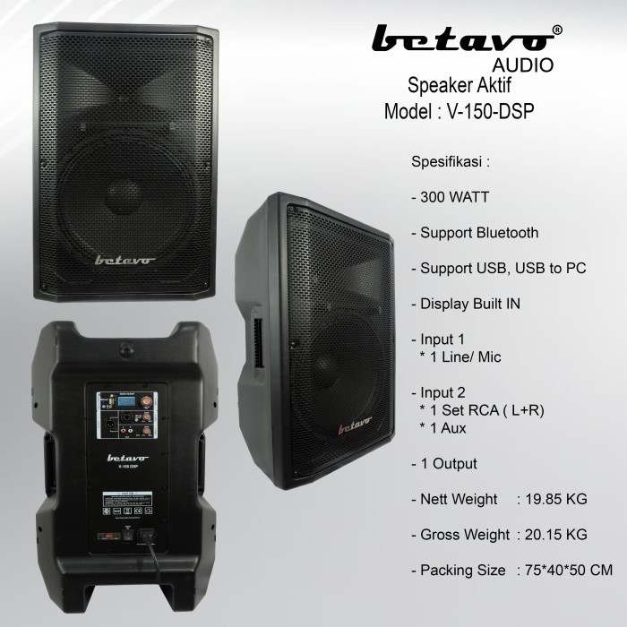 SPEAKER AKTIF 15 IN BETAVO DSP V 150 PROFESSIONAL
