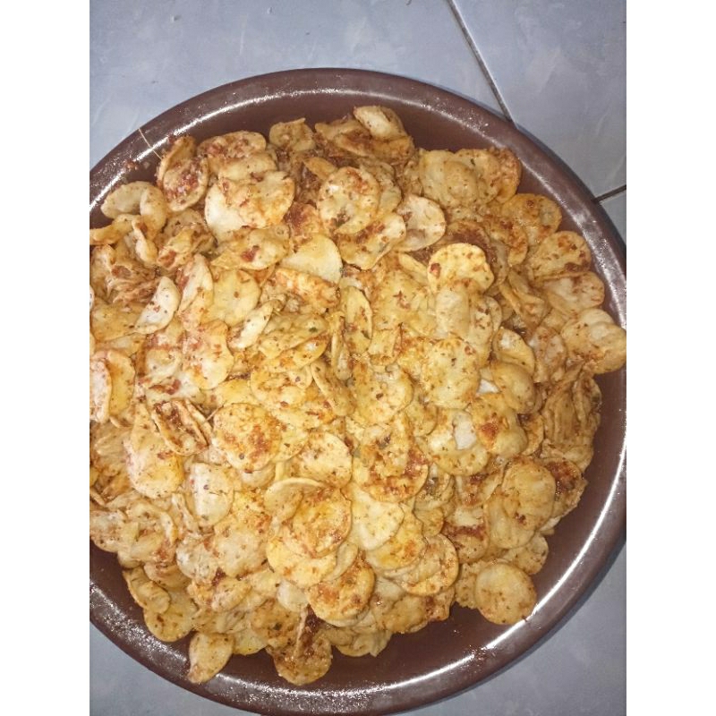 

Keripik cireng pedas gurih 500gram