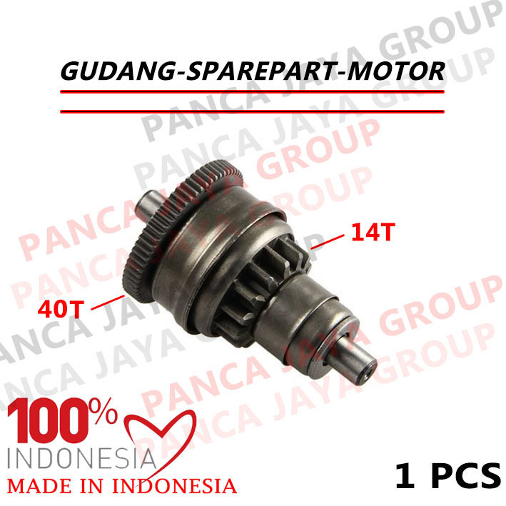 ONE-WAY OTOMATIS GIGI GEAR GER GIR PINION PINNION STATER STARTER PIAGGIO VESPA MATIC LX S LXV 125 15