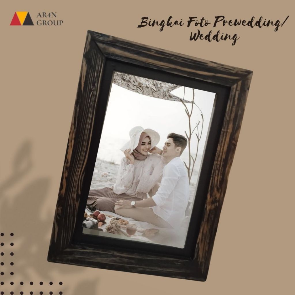 Bingkai Foto Besar Kayu Etnik 3D Double Matboard / Bingkai Wedding, Prewedding / Bingkai Acara