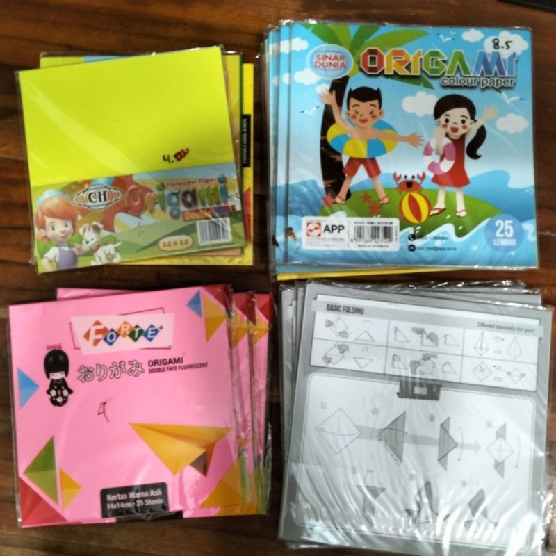 

Kertas origami/kertas lipat sidu sinar dunia 16x16/ kertas origami Forte 14x14 /origami - prakarya - kerajinan tangan