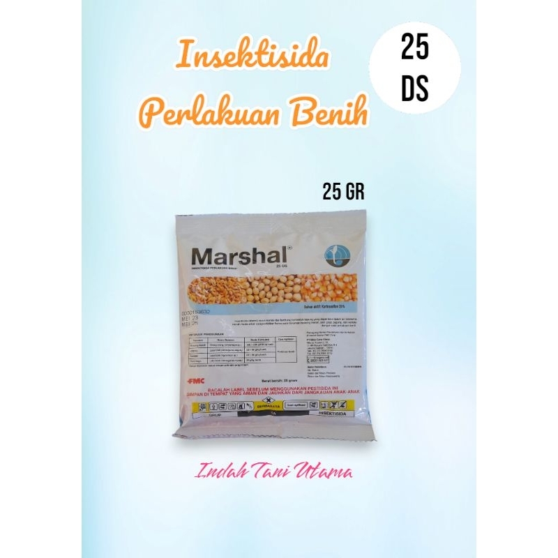 Insektisida MARSHAL 25 gram | Insektisida Bubuk MARSHAL | Insektisida Perlakuan Benih MARSHAL