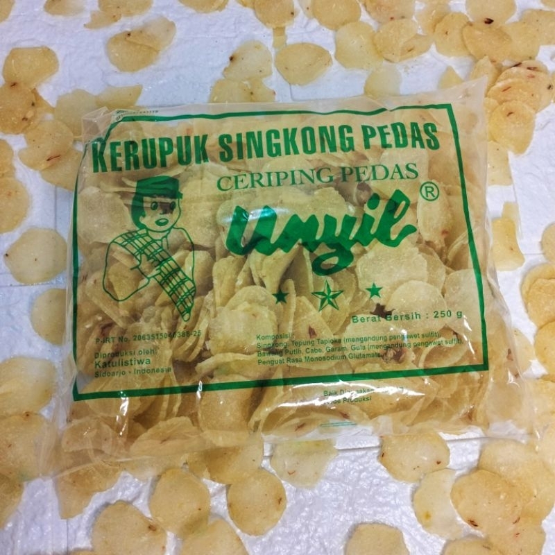 

kerupuk Unyil singkong pedas 250 gram - ceriping pedas - keripik singkong pedas mentah