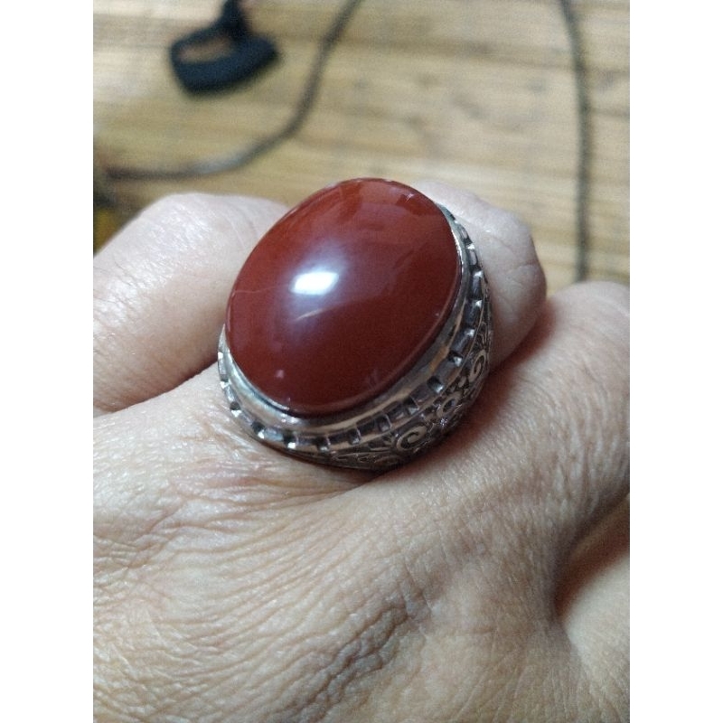 batu yaman ahmar merah natural lawas unik dan antik kode 5/106