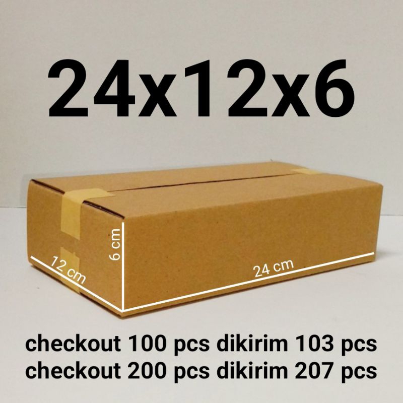 

Kardus Packing Karton Box Polos Ukuran 24x12x6