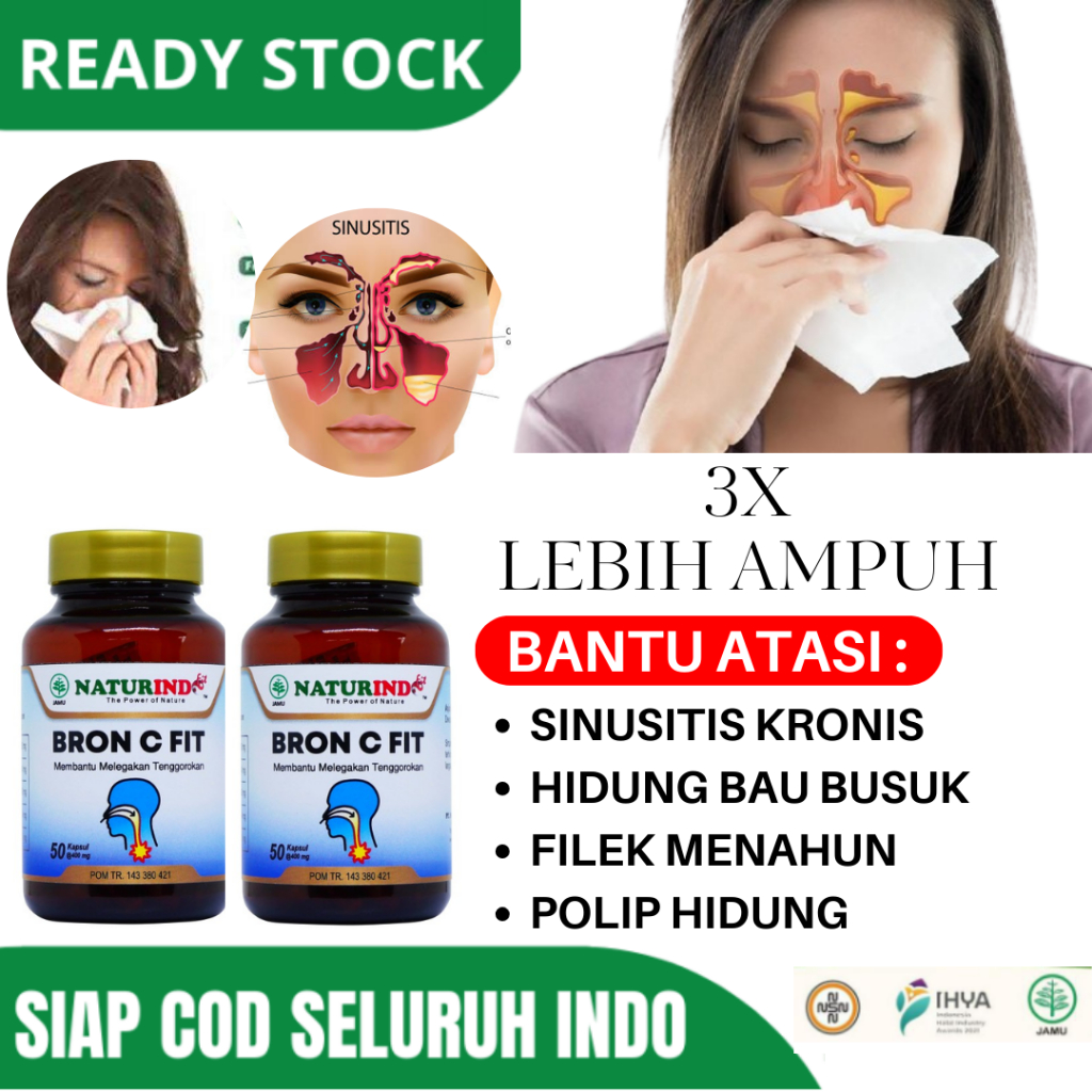 Obat Sinusitis Polip Hidung Rhinitis Alergi Sinus Hidung Filek Menahun Sesak Nafas Asma Batuk Kering