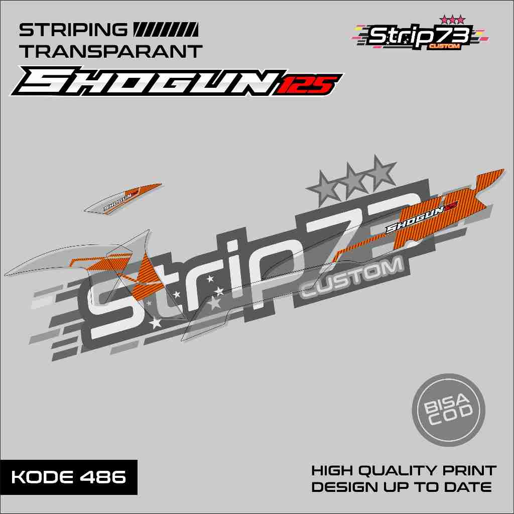 486 STRIPING TRANSPARAN SHOGUN 125 - STRIPING TRANSPARAN SHOGUN 125 PREMIUM GRAFIK