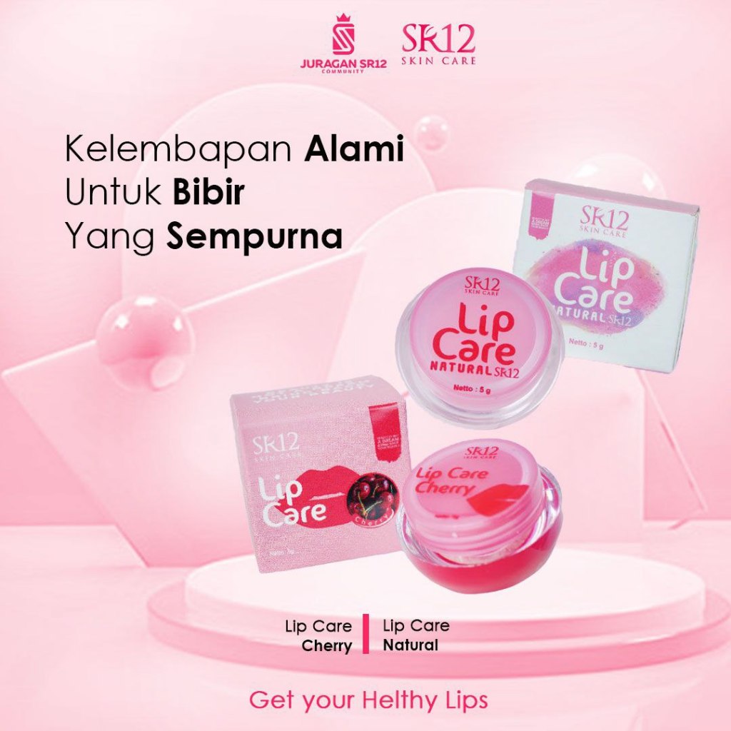 LIP BIBIR/PELEMBAB BIBIR KERING/PEMERAH BIBIR PINK/PENCERAH ALAMI BIBIR/LIP CARE SR12 LIP BLAM PRIA 