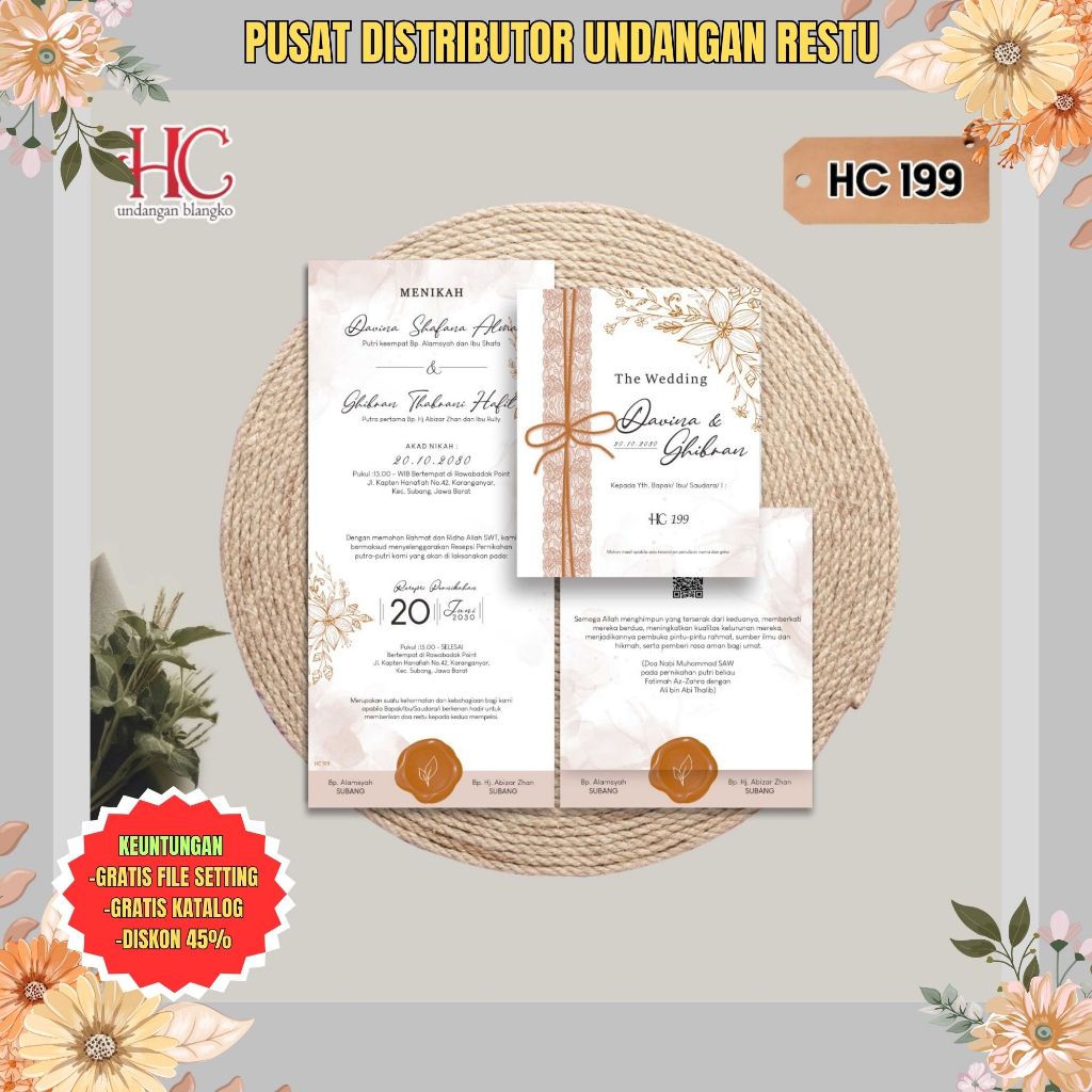 Blangko Undangan HC 199 | Blangko Undangan Murah | Blangko Undangan | Blangko Kosong | Harga Pabrik