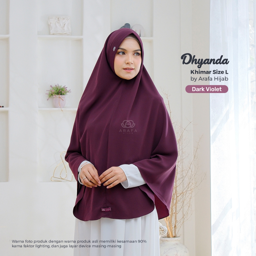 Arafa Hijab - Khimar Dhyanda L | Wolfis Premium | Pet Antem  | Jilbab Kerudung Syari