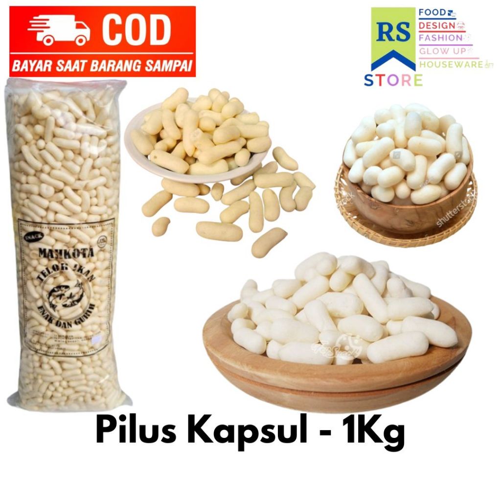 

pilus ikan gurih mahkota 1 kg / japilus telor ikan / pilus mahkota (telor ikan) kemasan 1kg murah, enak dan gurih isi banyak banget / pilus ikan 1 bal renyah gurih snack kiloan murah / 1kg pilus cikur kencur sukro cikur / ilus kapsul original ikan tenggir