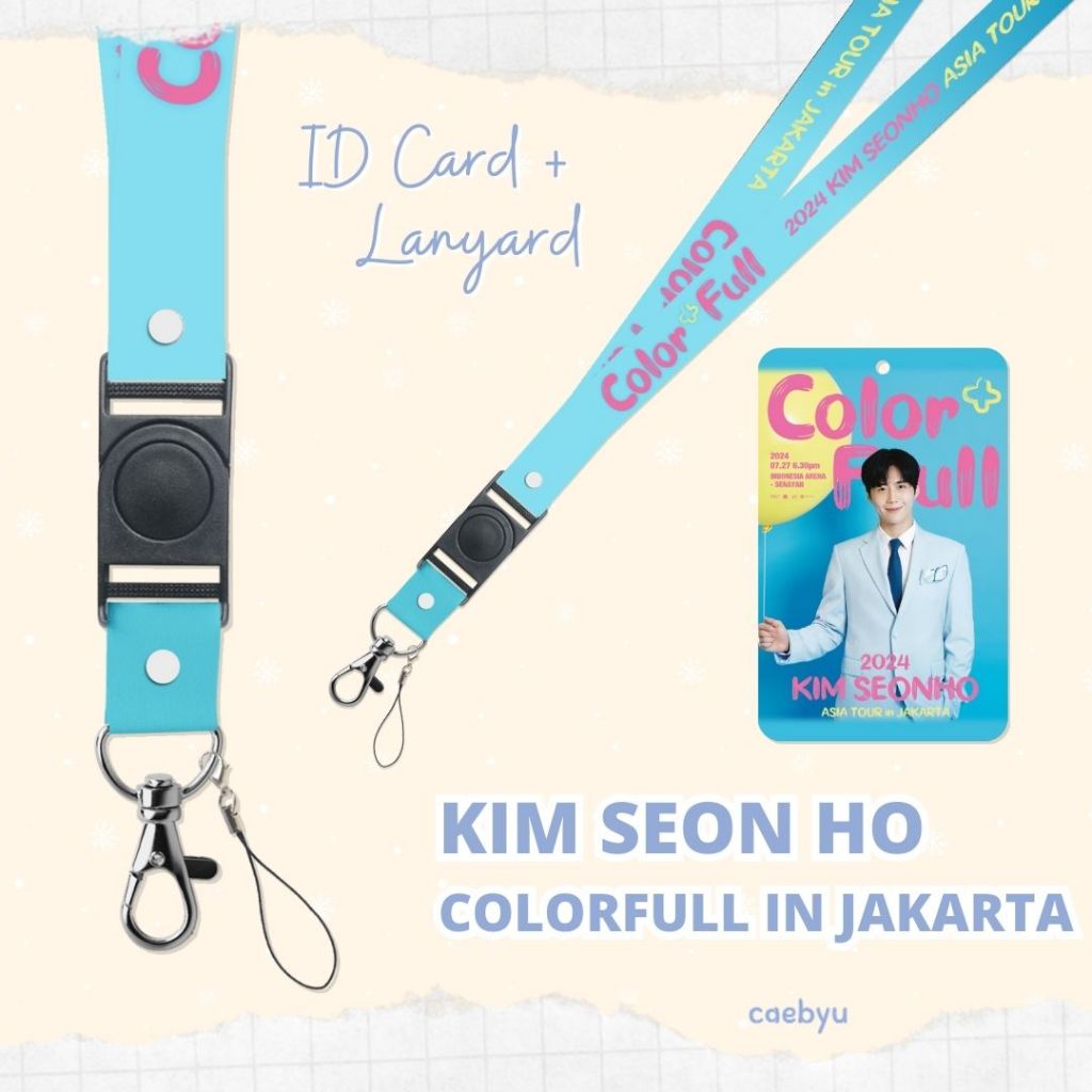 

READY STOCK ID Card + Lanyard Kim SeonHo Color Full in Jakarta Fanmeeting 2024 JKT kim seon ho Fanmeet Fan Meeting Tali Gantungan HP PC ID Card Cahol Card Holder